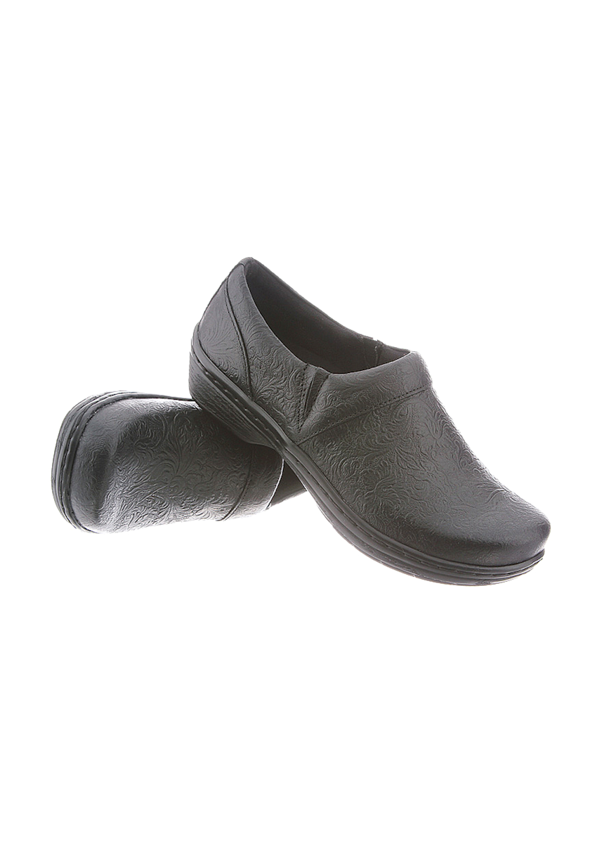 Klogs Klogs Mission Slip Resistant Black Tooled Nursing Clogs