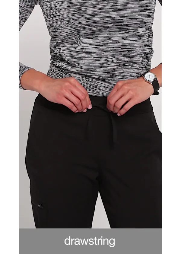 Greys Anatomy Spandex Stretch Grey's Anatomy Kim 3-Pocket Mid-Rise Straight Leg Pant