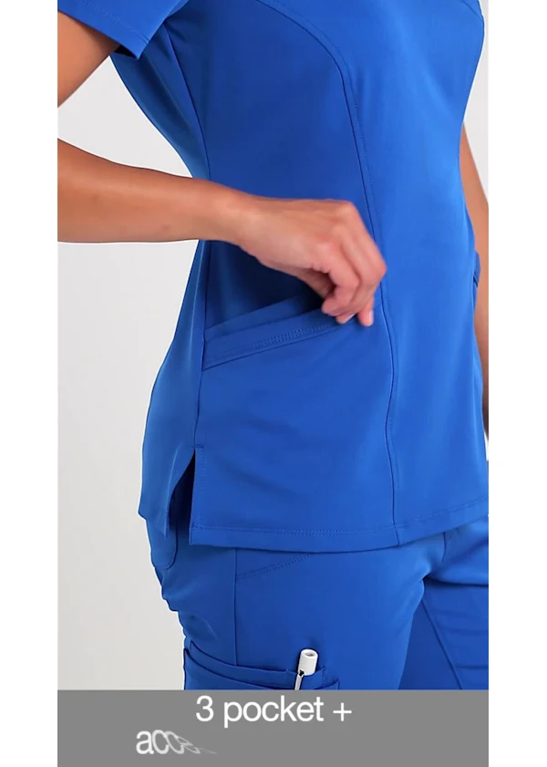 Healing Hands HH Works Healing Hands Madison Faux Wrap 3 Pocket V-Neck Top