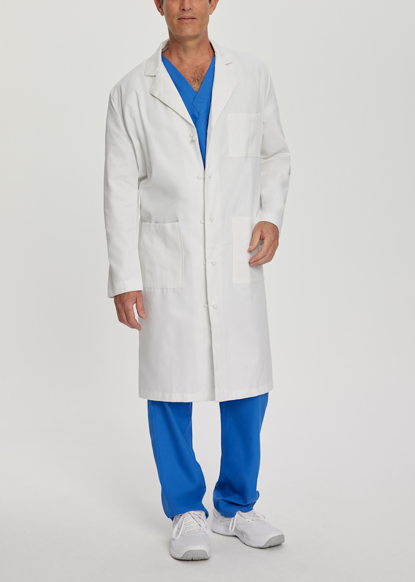 Landau Essentials Landau Men's 3-Pocket 45 Inch Cotton Twill Lab Coat