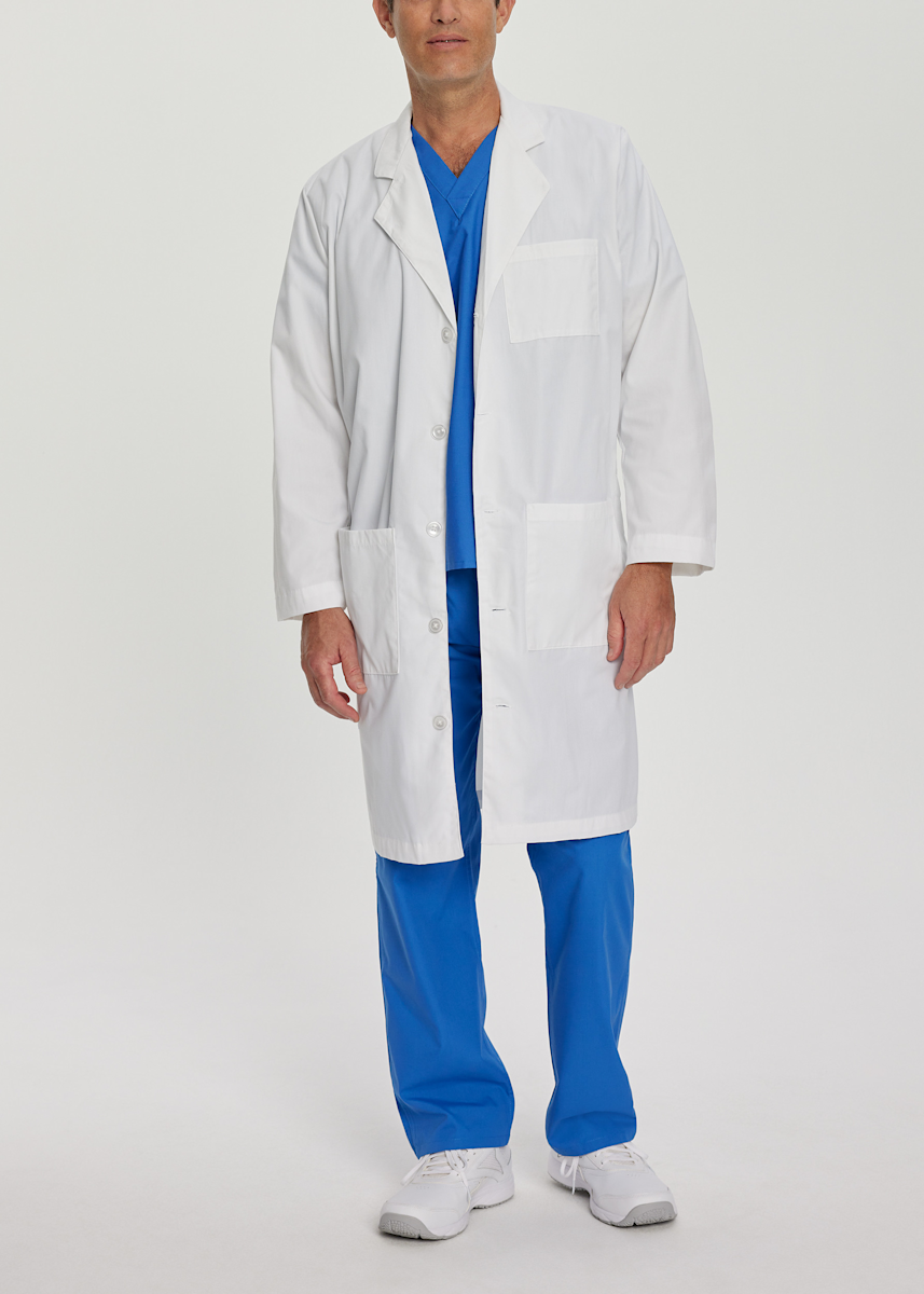 Landau Essentials Landau Men's 3-Pocket 41 Inch Lab Coat