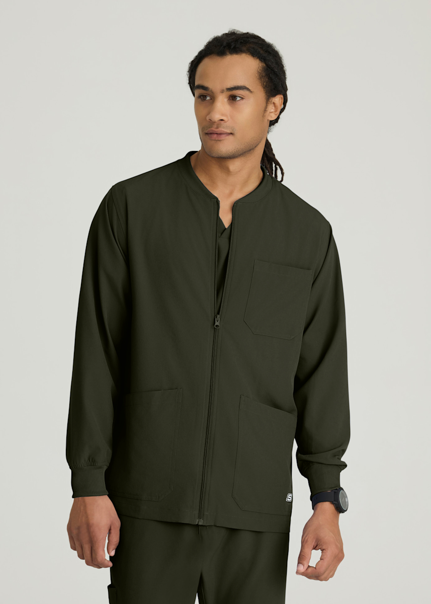 Skechers Scrubs Skechers Structure 3-Pocket Crewneck Warmup Jacket