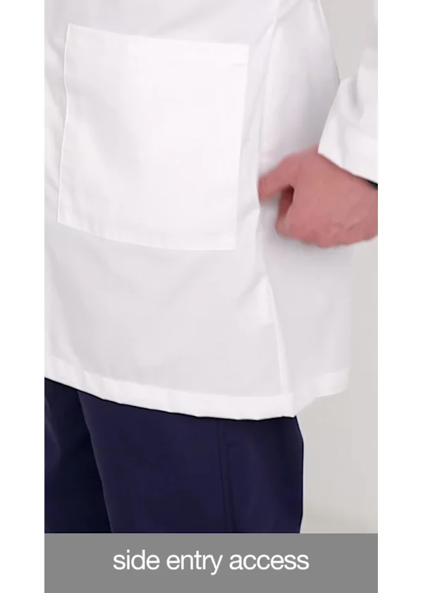 Landau Essentials Landau Men's 5-Pocket 37 Inch Lab Coat
