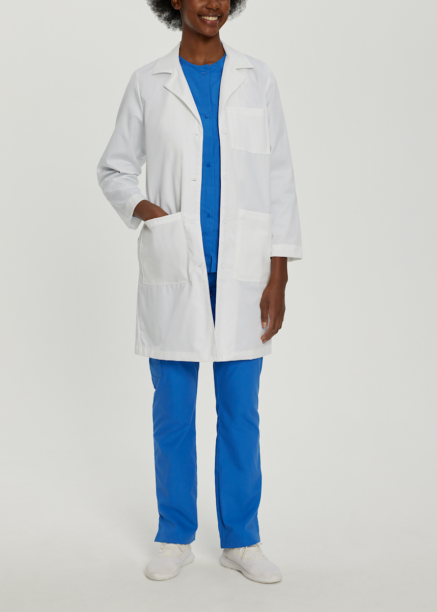 Landau Essentials Landau Women's 5-Pocket 38 Inch Twill Lab Coat