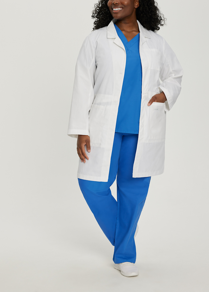 Landau Essentials Landau Women's 5-Pocket 36 Inch Lab Coat w/ Notebook Pocket