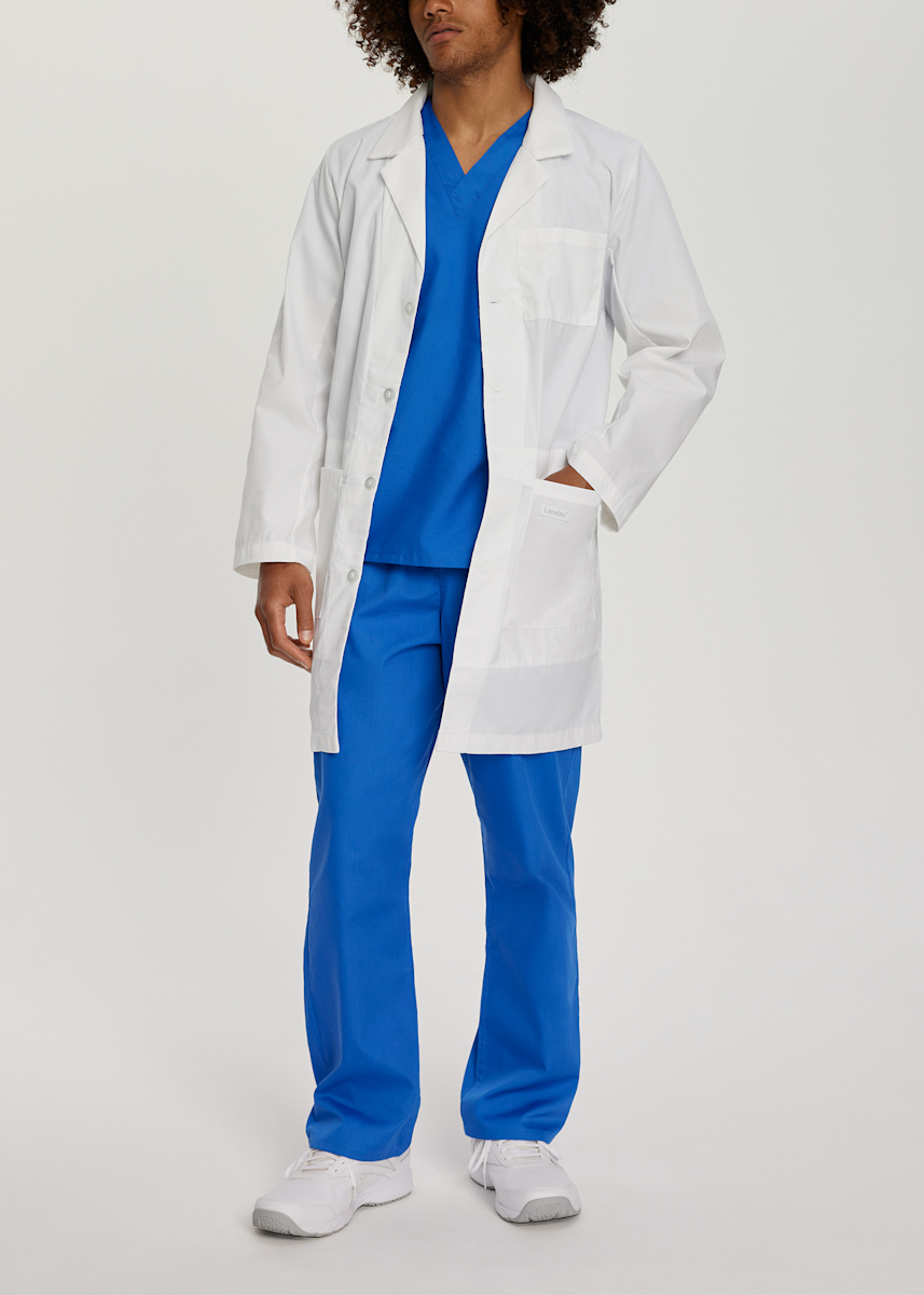 Landau Essentials Landau Men's 5-Pocket 36 Inch Lab Coat w/ Notebook Pocket