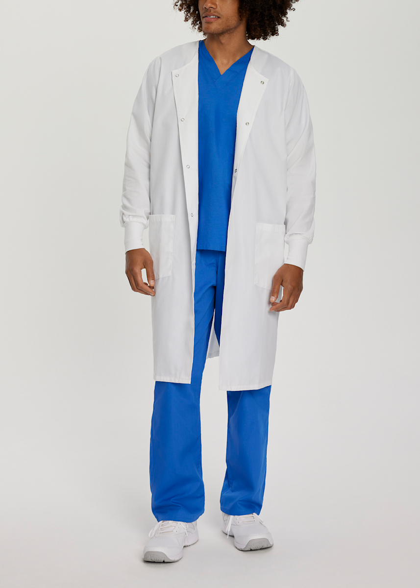 Landau Essentials Landau Unisex 2-Pocket 41 Inch Knit Cuff Lab Coat