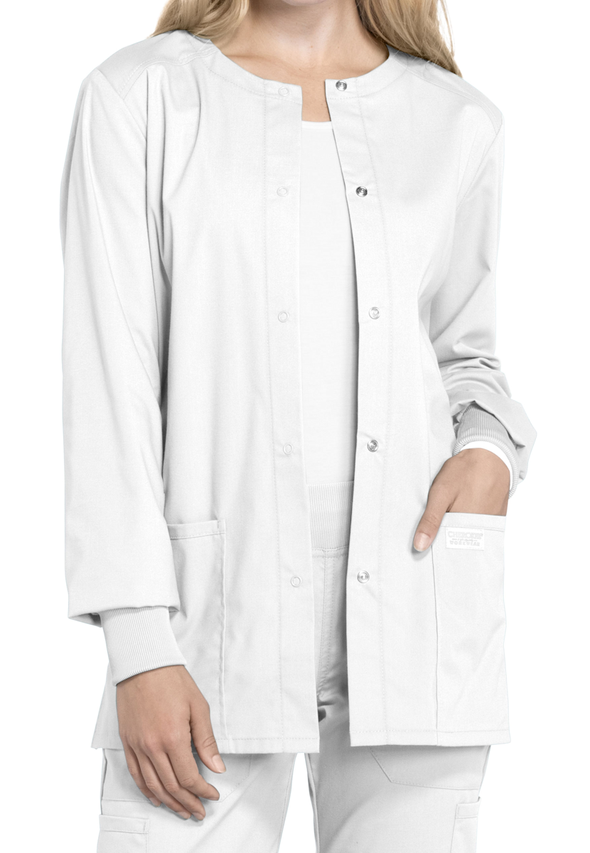 Cherokee Workwear Professional Cherokee Workwear Snap Front Warm Up Jacket