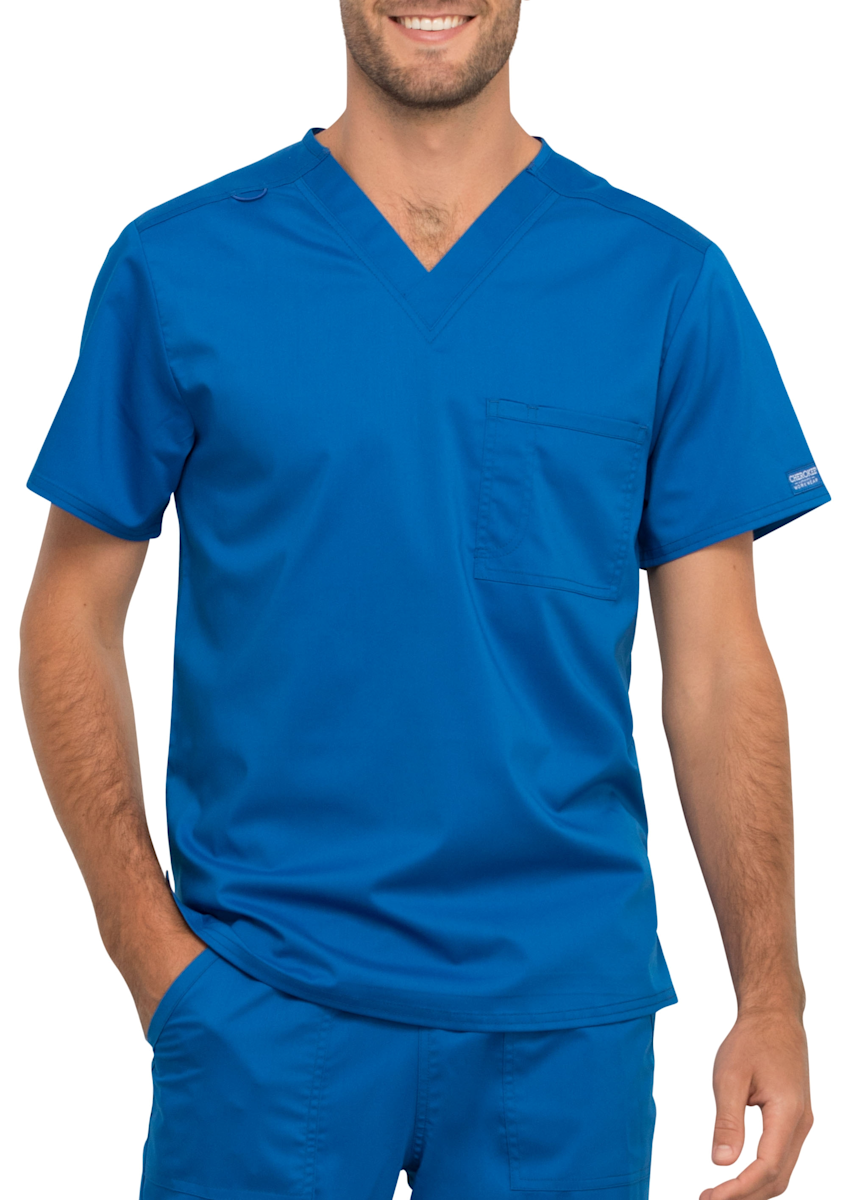 Cherokee Workwear Revolution Cherokee Workwear Chest Pocket V-Neck Top