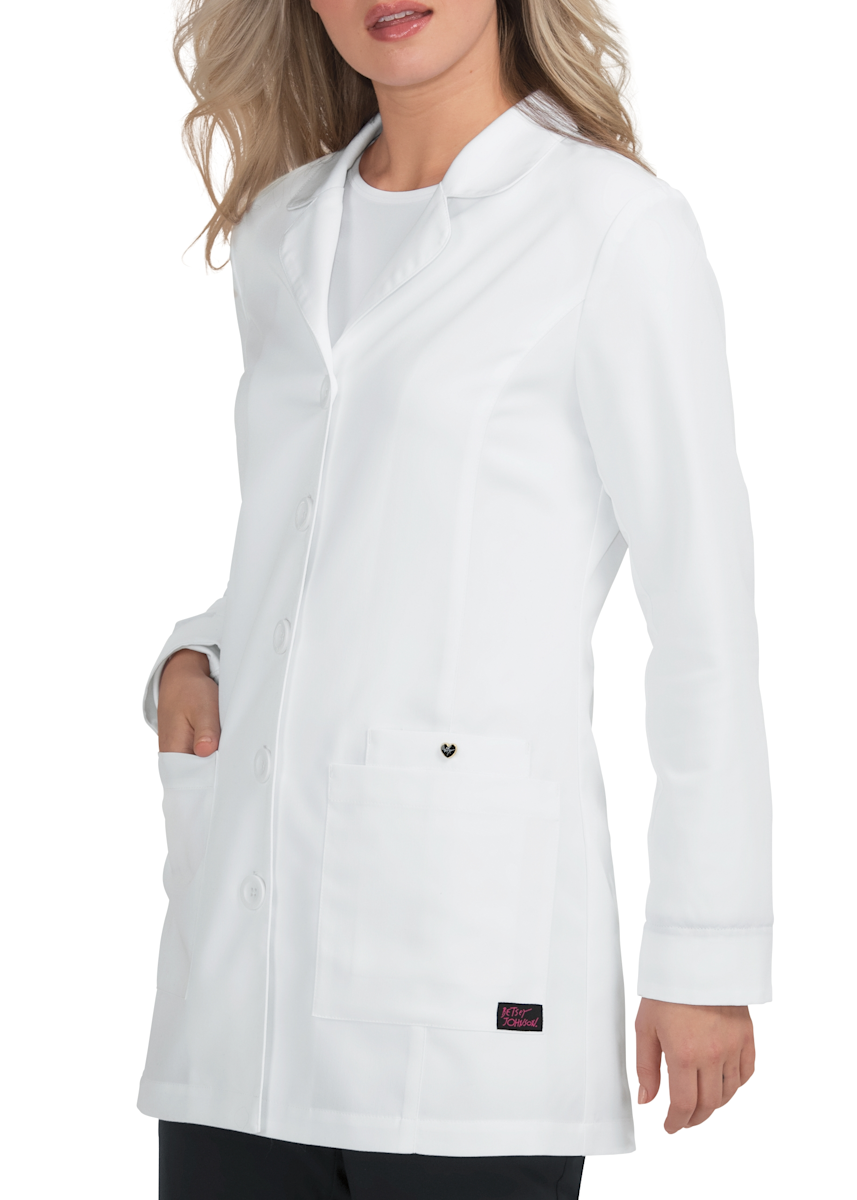 Betsey Johnson Koi Marigold 3-Pocket 34 Inch Lab Coat