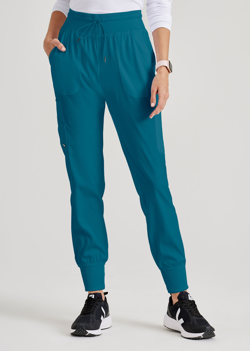 Greys Anatomy Spandex Stretch Grey's Anatomy Carly 7-Pocket Mid-Rise Jogger Pant