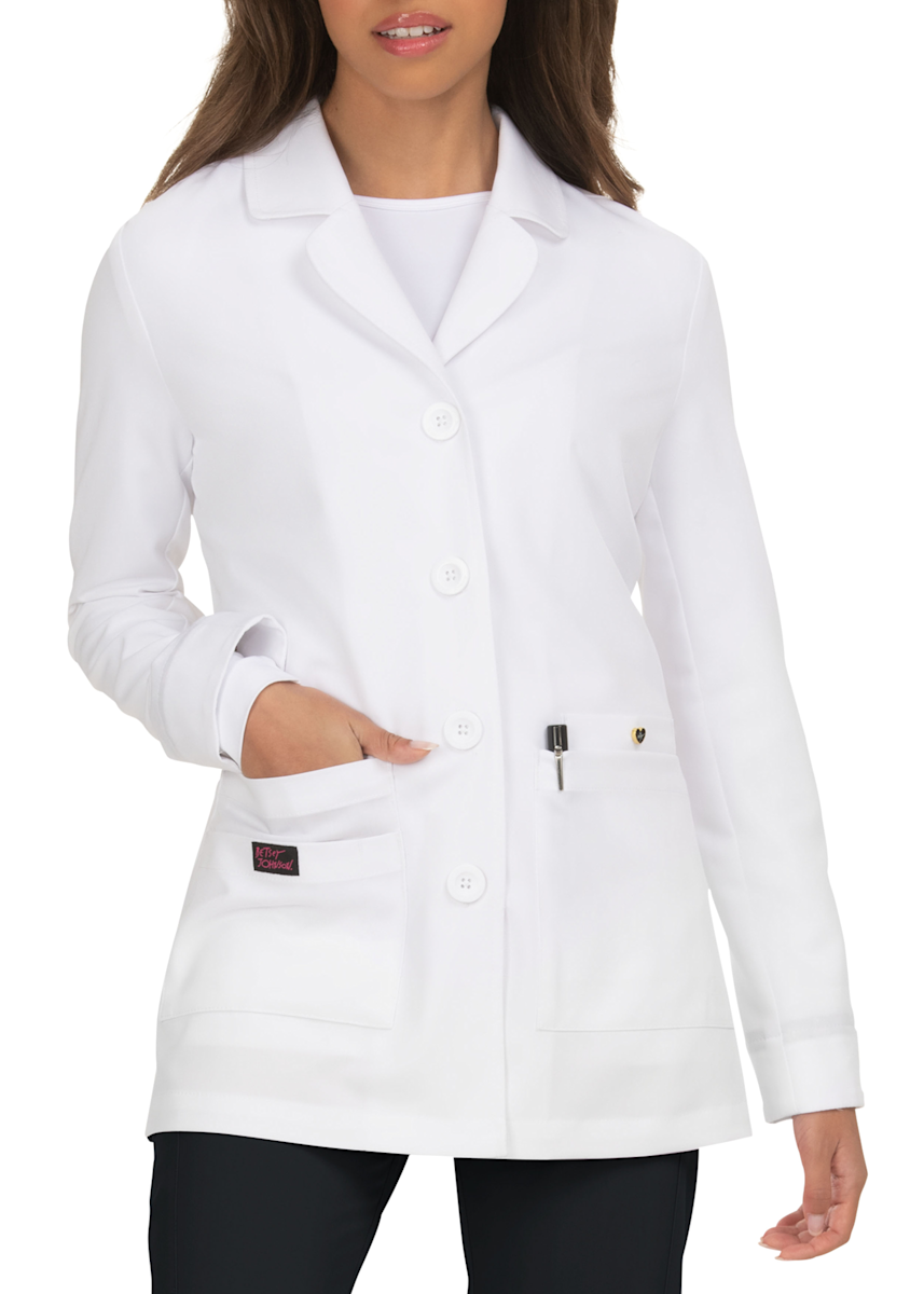 Betsey Johnson Koi Canna 5-Pocket 29 Inch Stretch Lab Coat