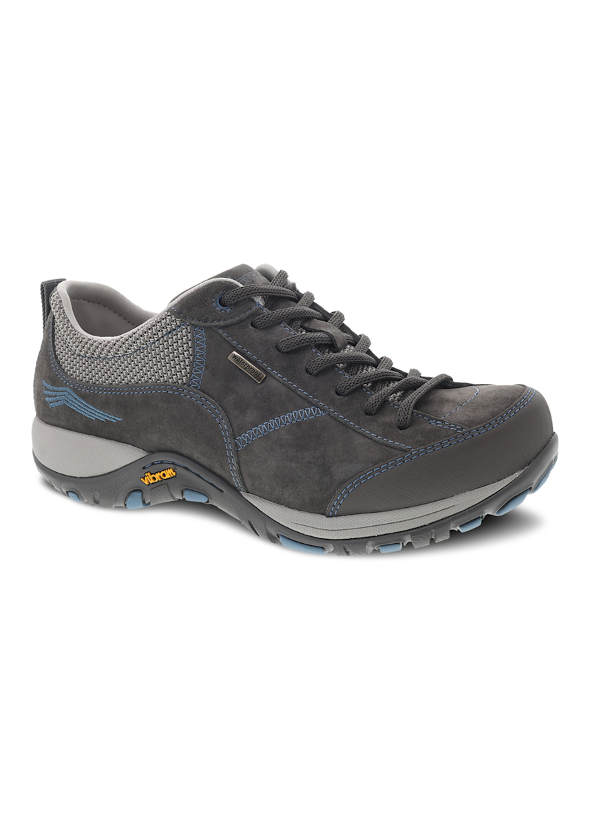 Dansko Shoes Dansko Grey/Blue Suede Paisley Lace Up Shoes