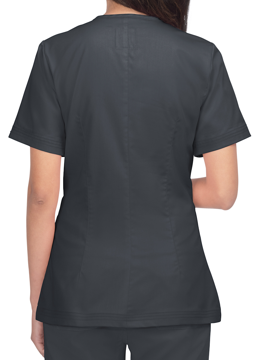 Koi Stretch Koi Regan 2-Pocket Hidden Detail Zip-Front Scrub Top