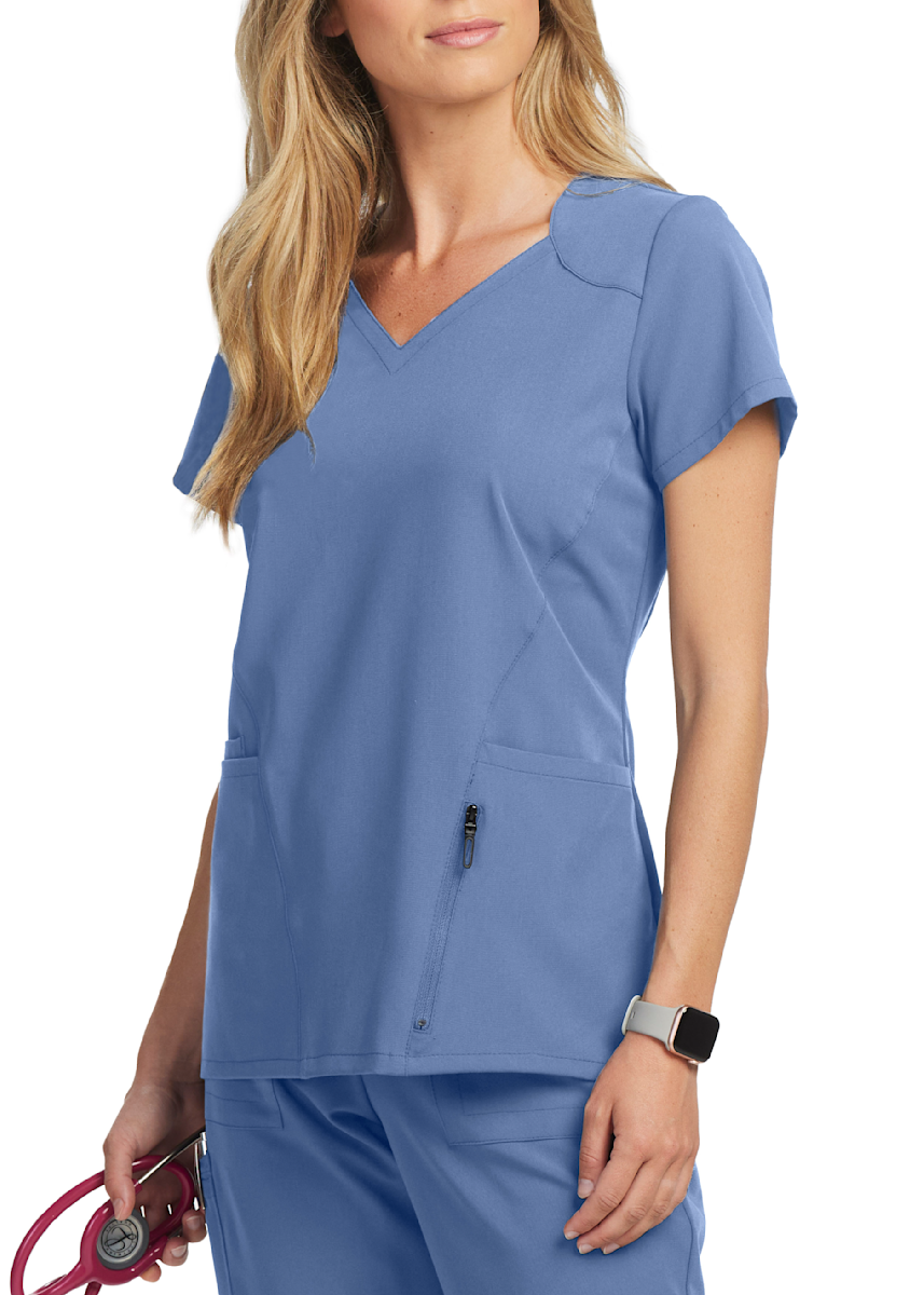 Barco Unify Barco 4-Pocket Sweetheart V-Neck Top