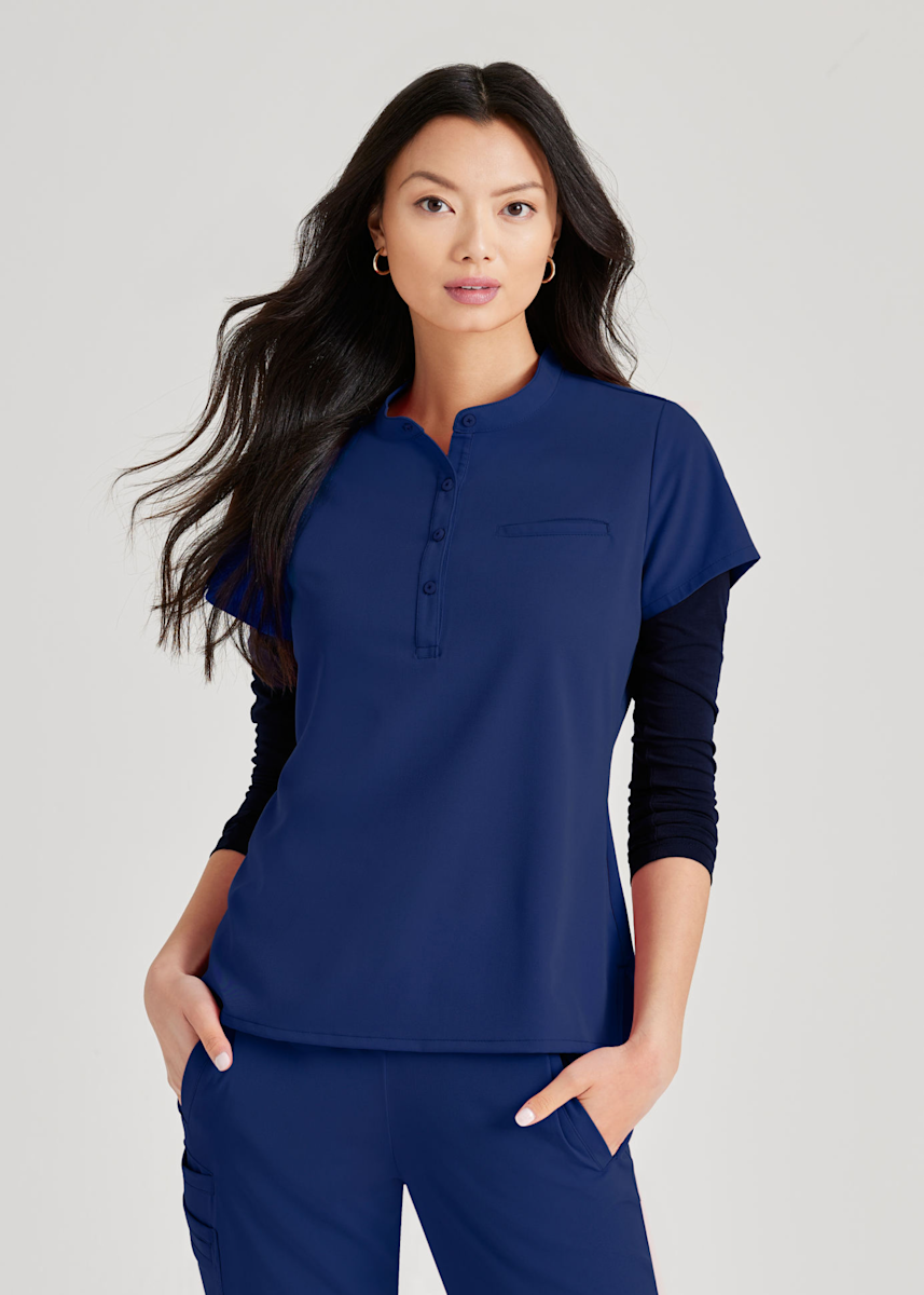 Barco Unify Barco Mission 1-Pocket Henley Neck Scrub Top