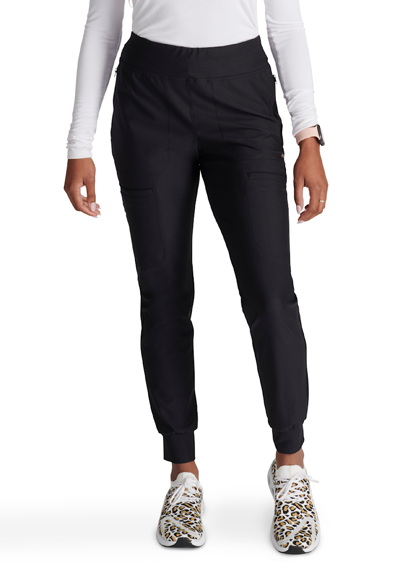 Cherokee Form Cherokee 6-Pocket Elastic Waistband Cargo Jogger