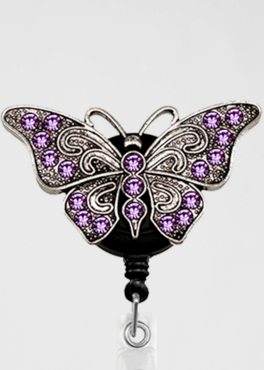 SassyBadge SassyBadge Purple Butterfly Badge Reel