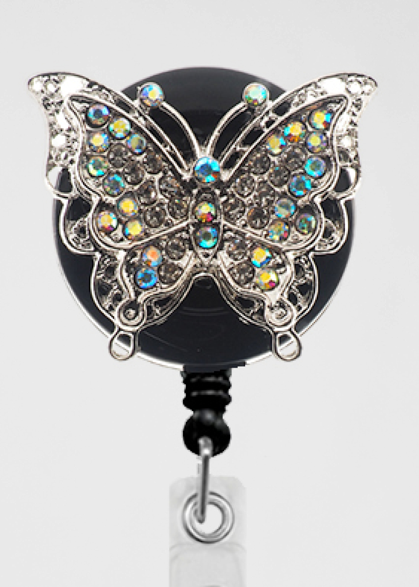 SassyBadge SassyBadge Silver Butterfly Badge Reel