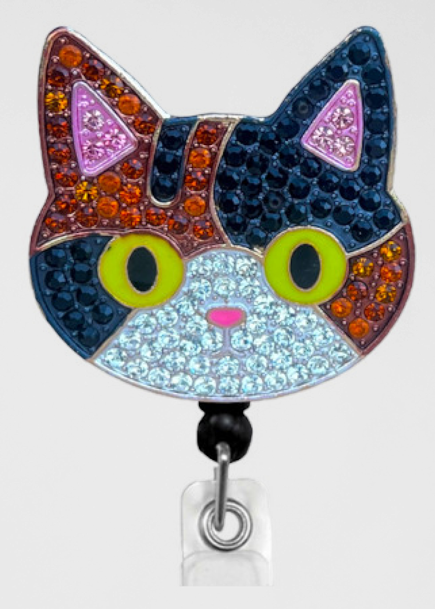 SassyBadge SassyBadge Calico Cat Badge Reel