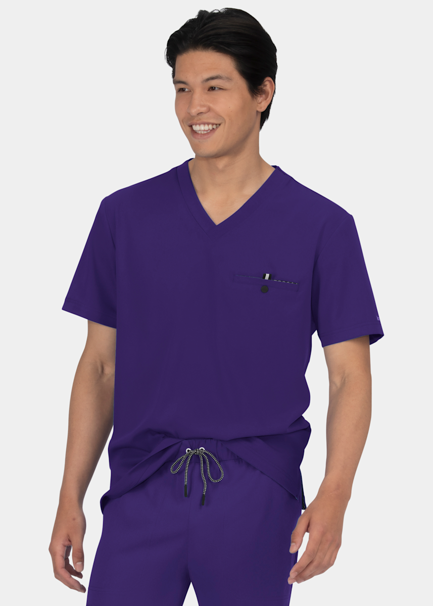 KOI Next Gen Koi On Call 1-Pocket Men's V-Neck Tuck-In Top