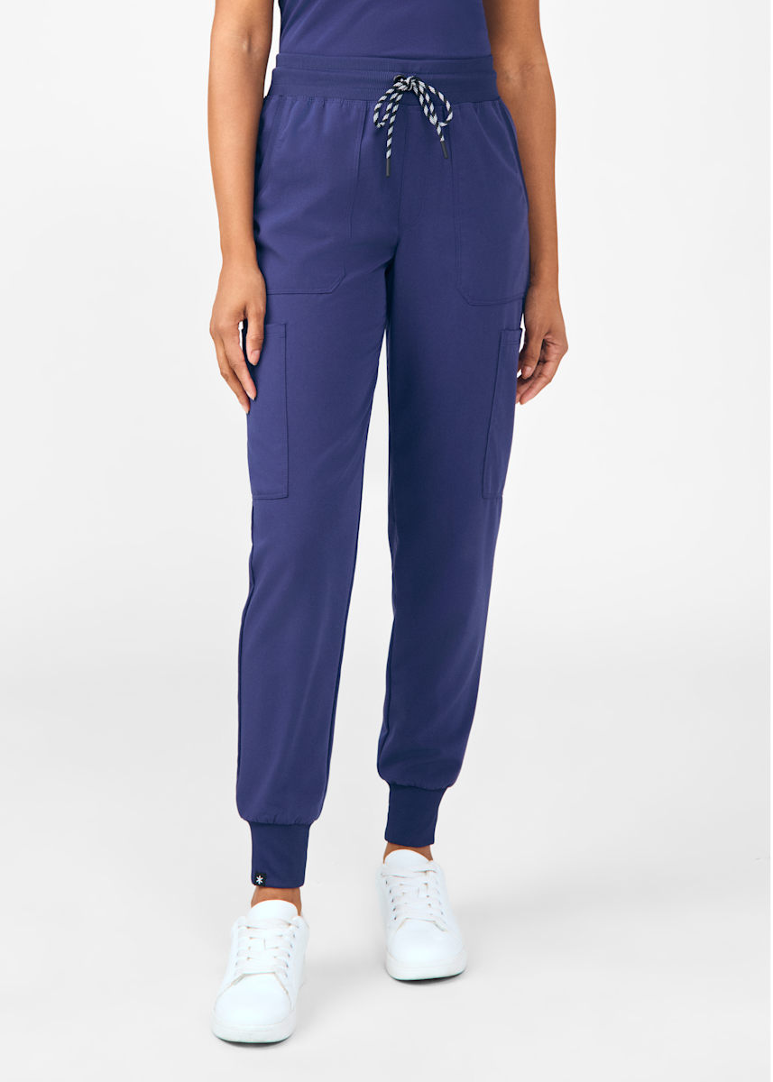 Beyond Scrubs Happy Beyond Scrubs Cloud Nine 6-Pocket Knit Waistband Cargo Jogger