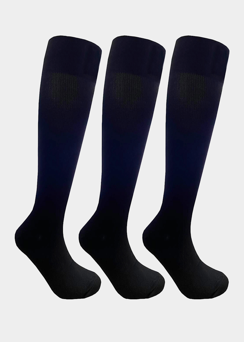 Skinergy Legale 3-Pack Solid Compression Socks