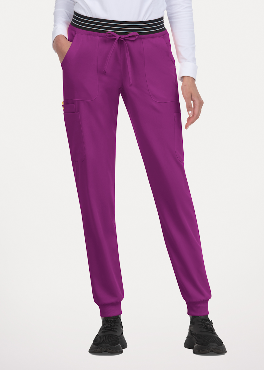 Betsey Johnson Koi Hollyhock 8-Pocket Elastic Waistband Cargo Jogger