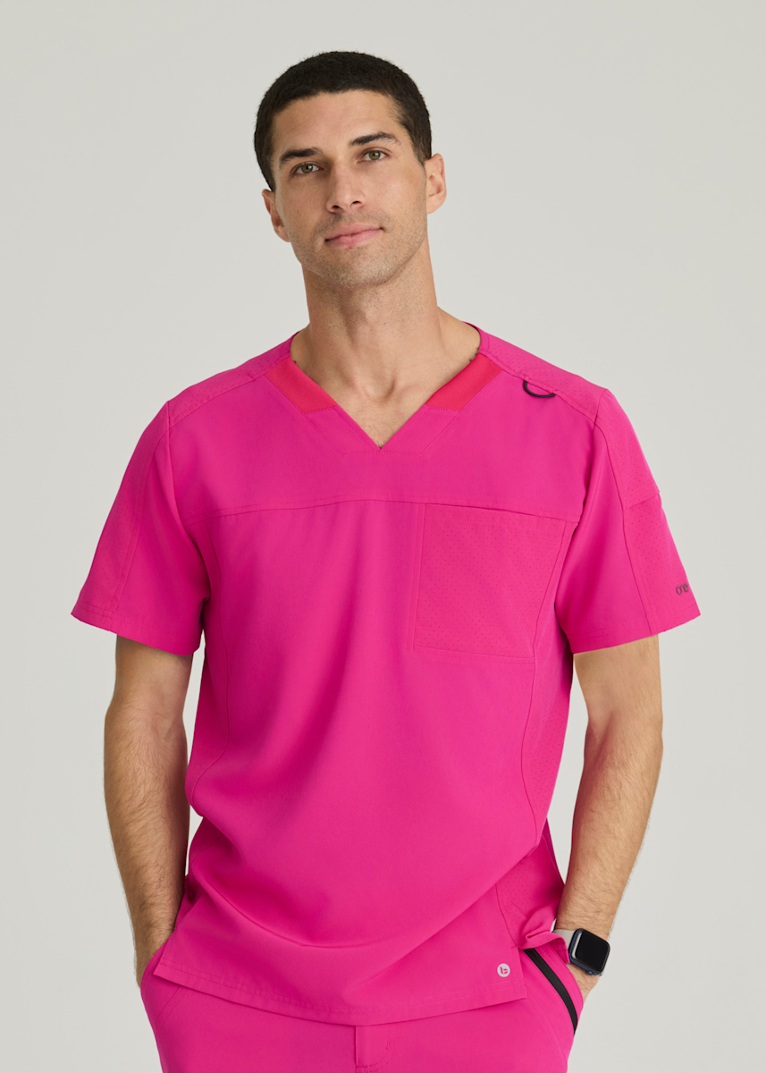 Barco One Barco One Velocity 2-Pocket Ribbed V-Neck Top