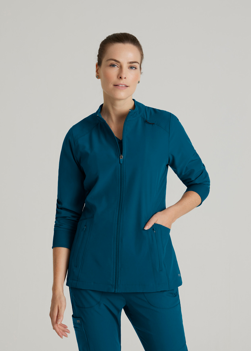 Barco One Barco One Venture 4-Pocket Banded Collar Warm-Up Jacket