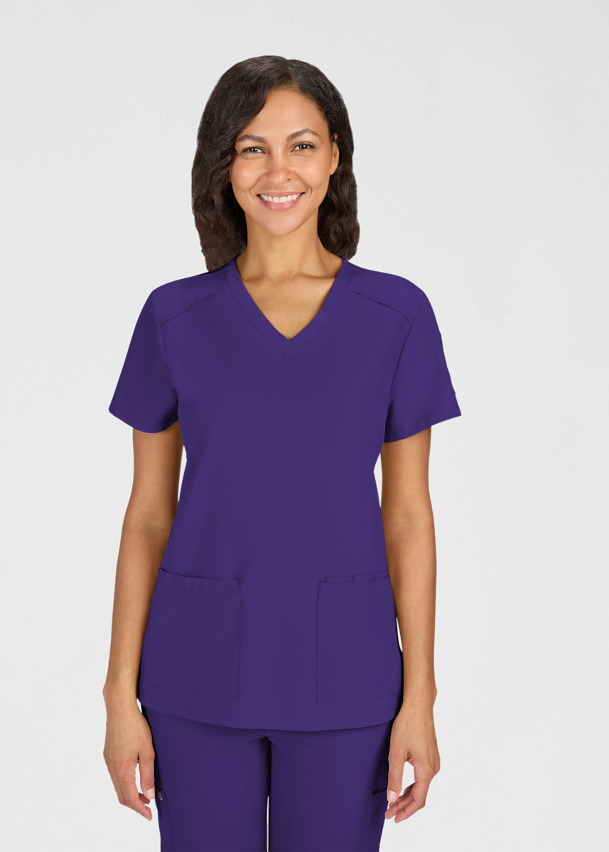 Cureology by Koi Koi Cardi 6-Pocket V-Neck Top