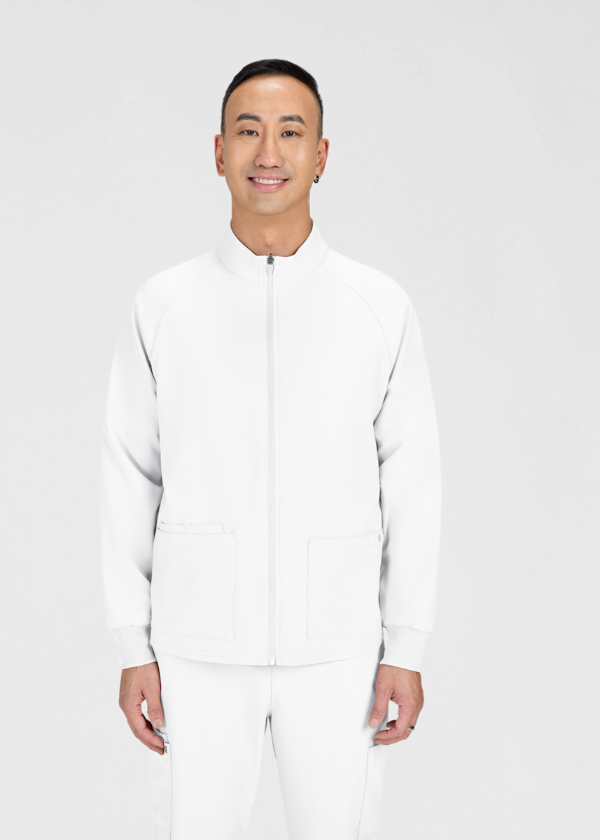 Cureology by Koi Koi Alpha Men's 4-Pocket Zip-Front Jacket