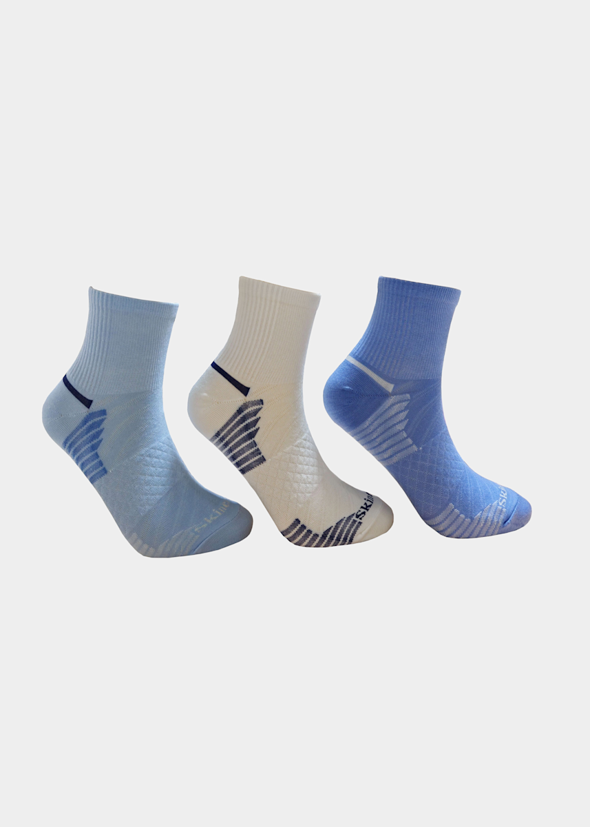 Skinergy Legale 3-Pack Quarter High Arch Support Compression Socks