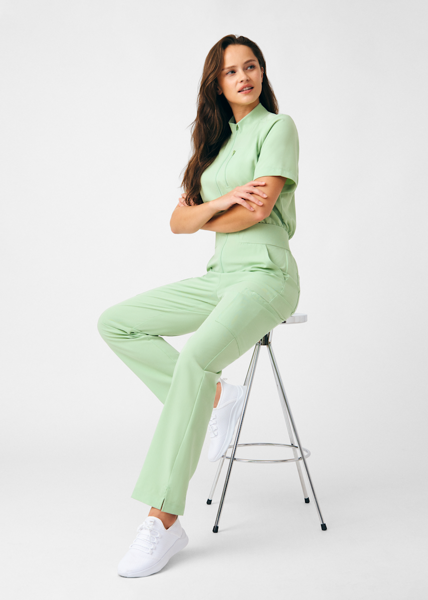 Beyond Scrubs Happy Beyond Scrubs Lucky 7-Pocket Zip Front Jumpsuit