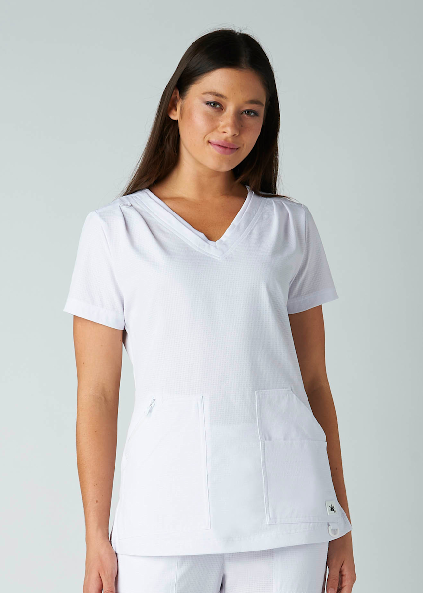 Solis by koi Koi Sari 4-Pocket V-Neck Top