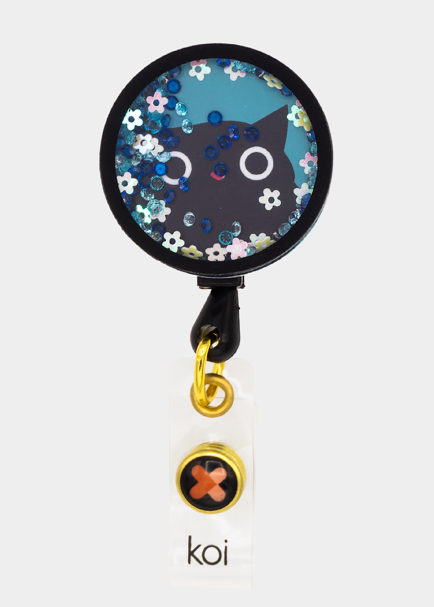 Koi Basics Koi Artist Series Flower Cat Badge Reel