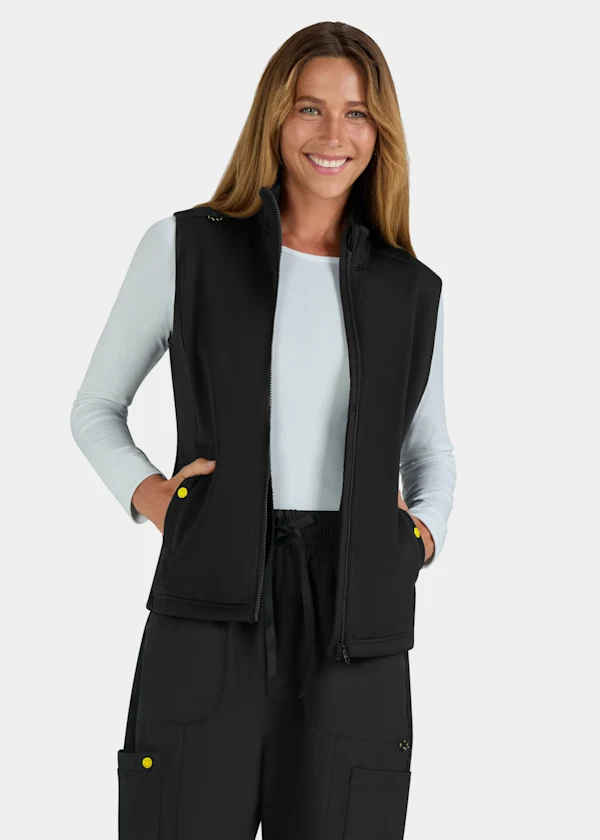 Wink Layers Wink 6-Pocket Zip-Front Flex-n-Reach Quilted Puffer Vest