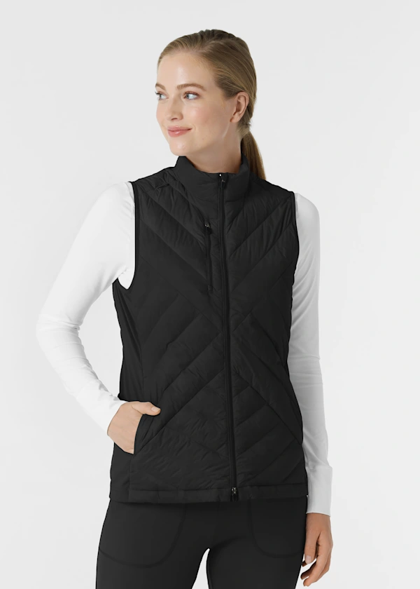 Wink Layers Wink Men's 6-Pocket Zip-Front Flex-n-Reach Quilted Puffer Vest