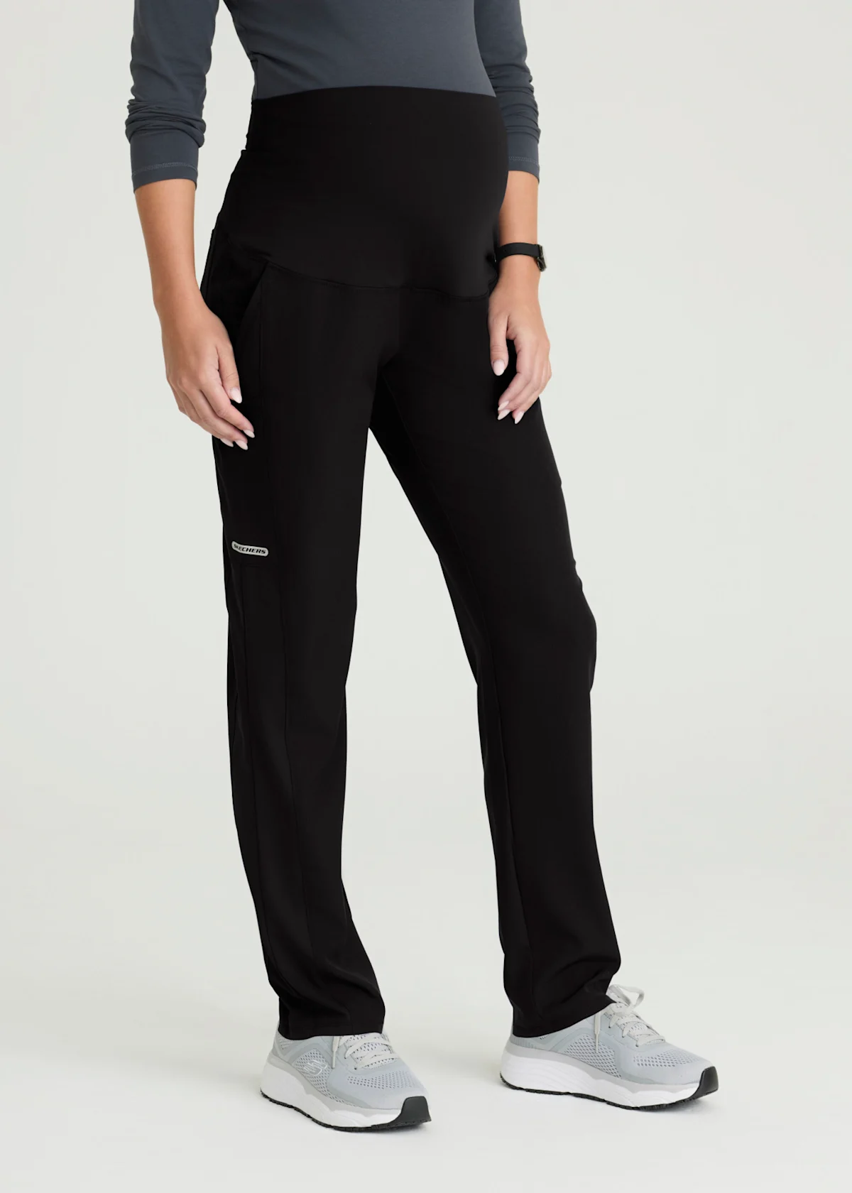 Skechers Scrubs Skechers Nurture 7-Pocket Knit Waistband Straight Leg Maternity Pant
