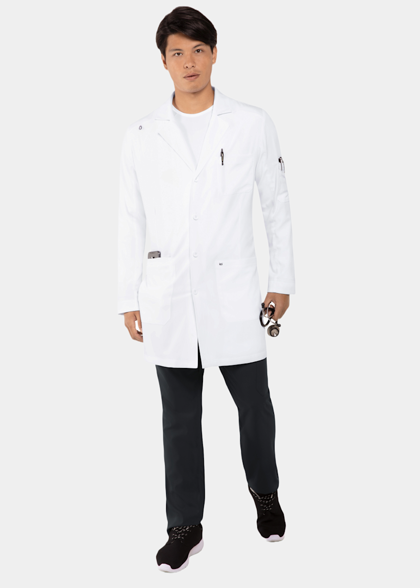 Koi Collection Koi His Everyday 7-Pocket 38 Inch Lab Coat