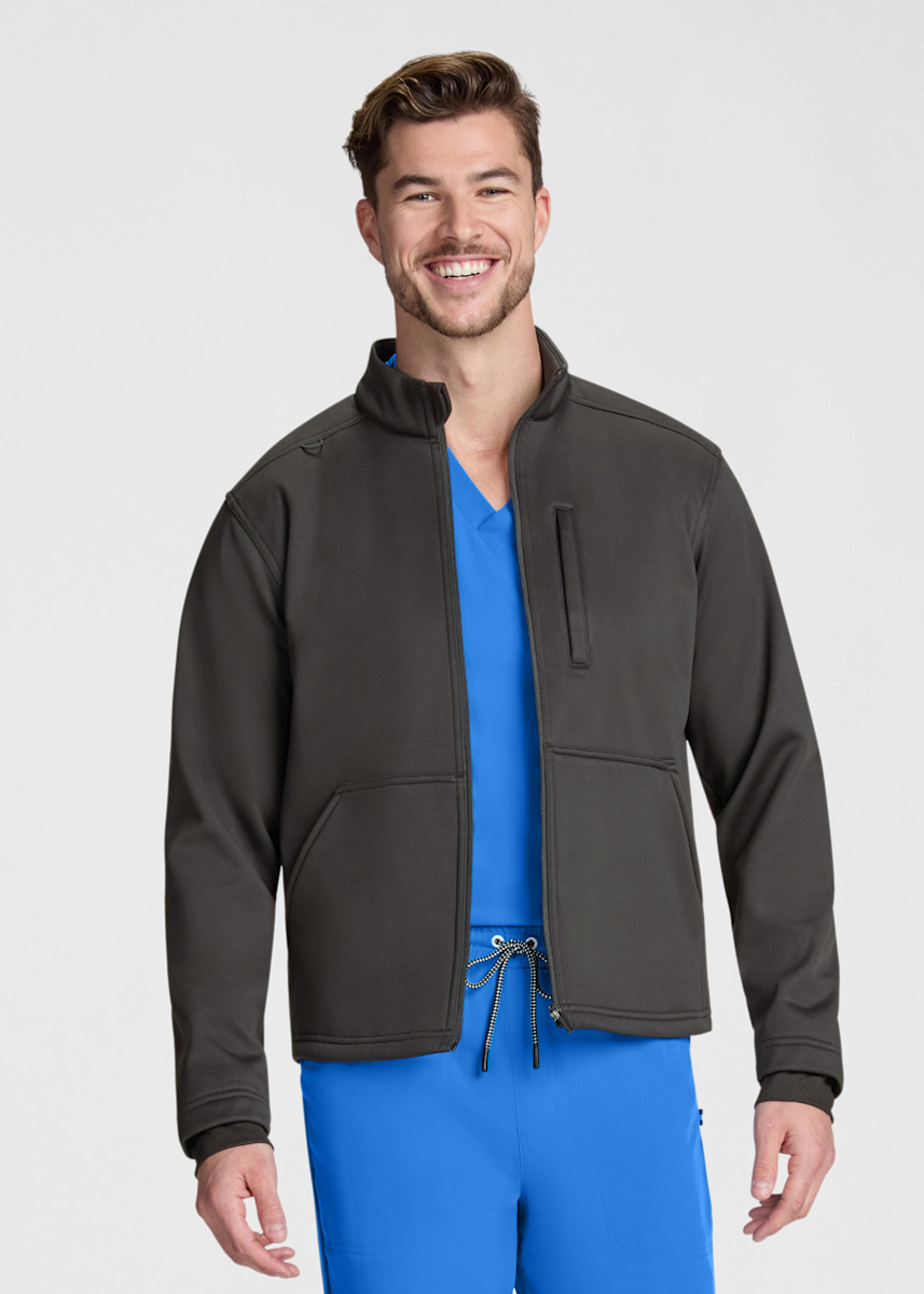 Koi Collection Koi Camden Men's 3-Pocket Zip-Front Bonded Fleece Jacket
