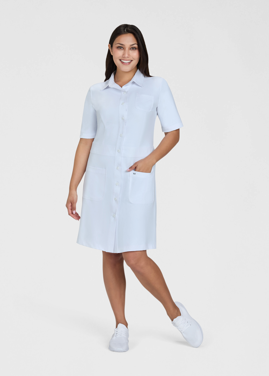 Koi Collection Koi Isabella 3-Pocket Button Front Dress